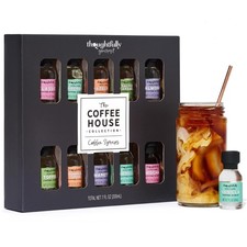 Gourmet Coffee Syrup Sampler Gift Set Syrup Flavors Include Salted Caramel Va...