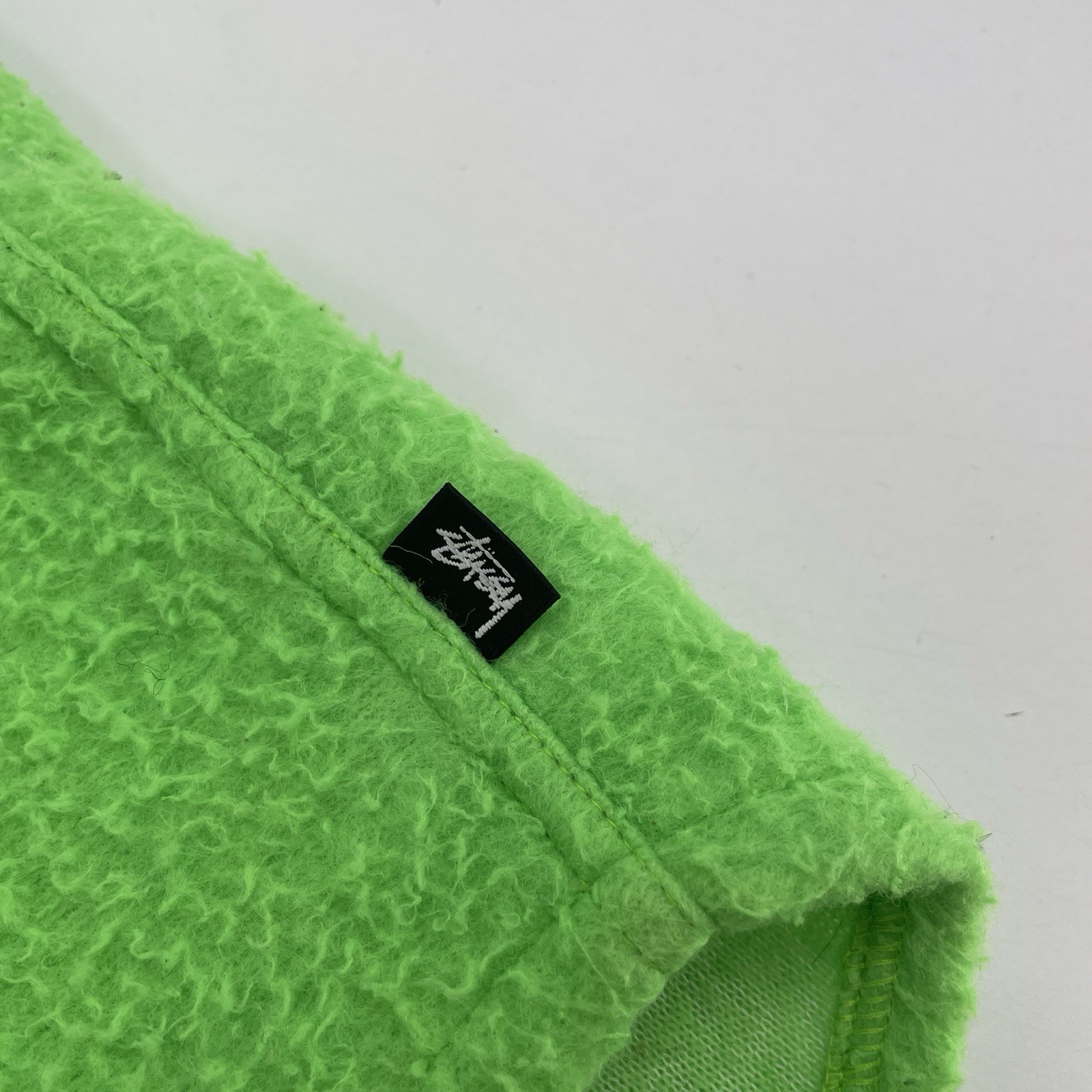 Rare Stussy Casentino Mapel Pilling Shirt Jacket in Neon Green Mens Size XL thumbnail 6