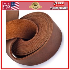 1 Inch Wide Full Grain Oil Tan Leather Strap 72 Inches Long Dark Brown 2mm Thick