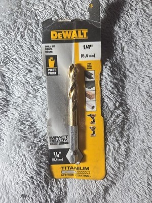 DEWALT 1/4'' (6.4mm) Cobalt Drill Bit for Wood, Metal, Plastic DWA1216