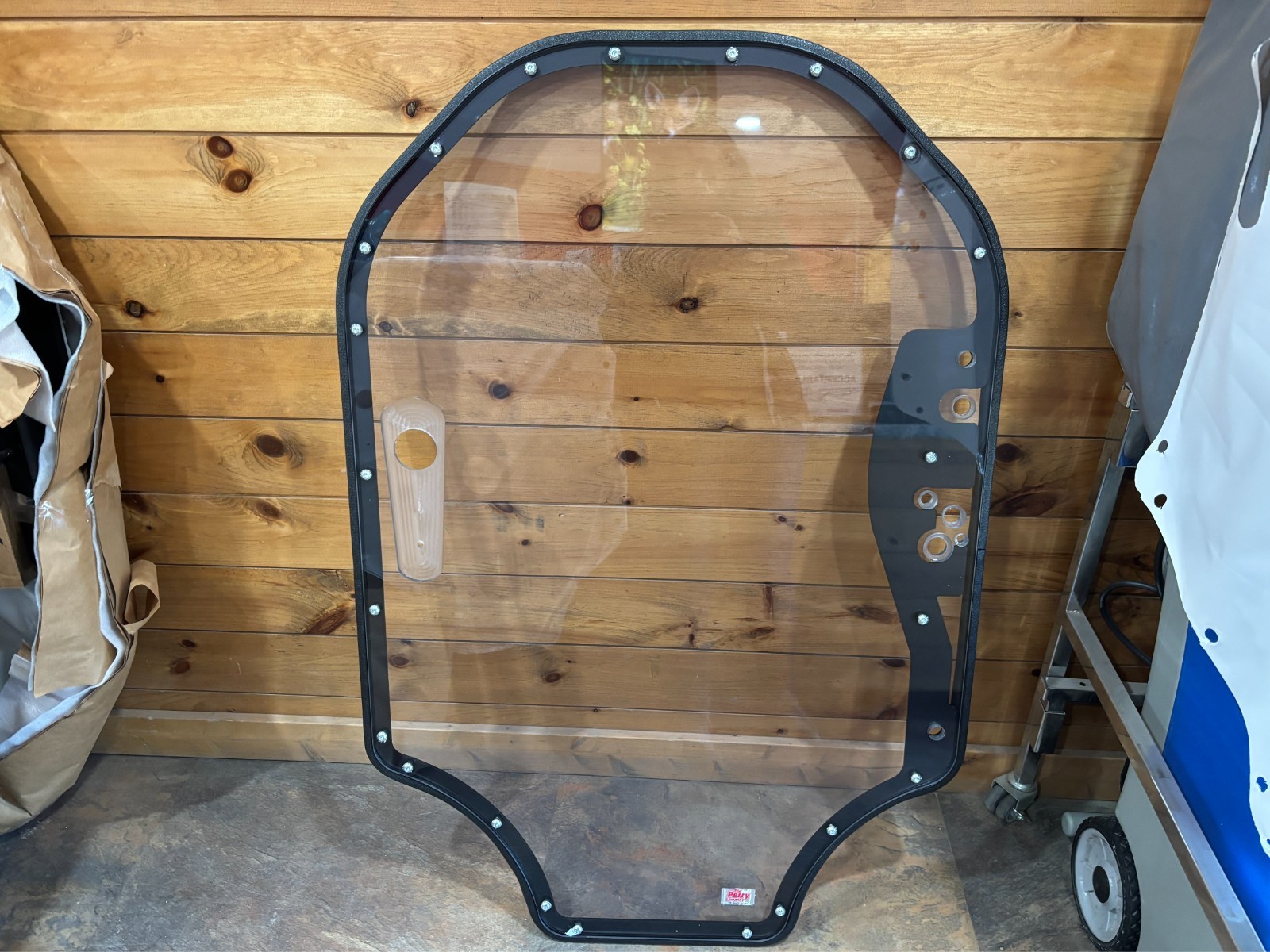 1/2" Caterpillar D Skid Steer Door Polycarbonate Lexan Mulcher with Frame