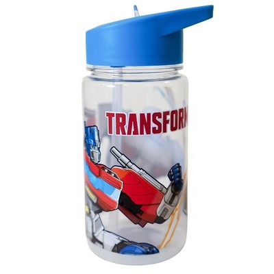 Transformers One kleine Trinkflasche Flachmann mit Strohhalm klar Kinder Jungen