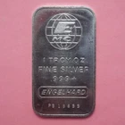 1981 ENGELHARD One Troy Ounce 999+ Fine Silver - "MC" In Globe - Logo Reverse