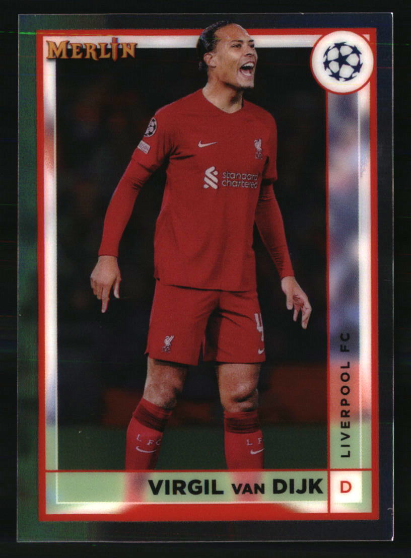 Virgil van Dijk 2022-23 Merlin Chrome UEFA Club Competitions #89 SOCCER Card