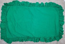 WOW Vintage Ralph Lauren GREEN Pillow Sham With Ruffles - King Size