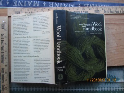 wool Handbook volume two part 2 only - werner von bergen 1970