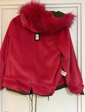 Izabel London Faux Fur Lined, Parker Jacket Size 14