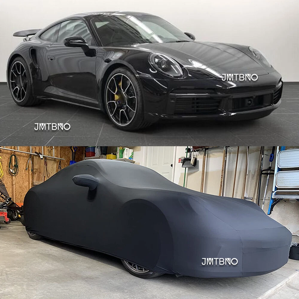 For Porsche 911 GT3 GT2 928 992 718 Custom Indoor Car Cover Satin Stretch  Black