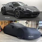 For Porsche 911 GT3 GT2 928 992 718 Custom Indoor Car Cover Satin Stretch Black