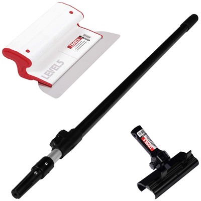 LEVEL5 10'' Composite Skimming Blade w/ 49''-87'' Ext. Handle + Adapter | 5-428C