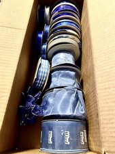 Ribbon Lot Blue 18 Rolls Of Assorted Brands Shades Sizes New And Barely Used