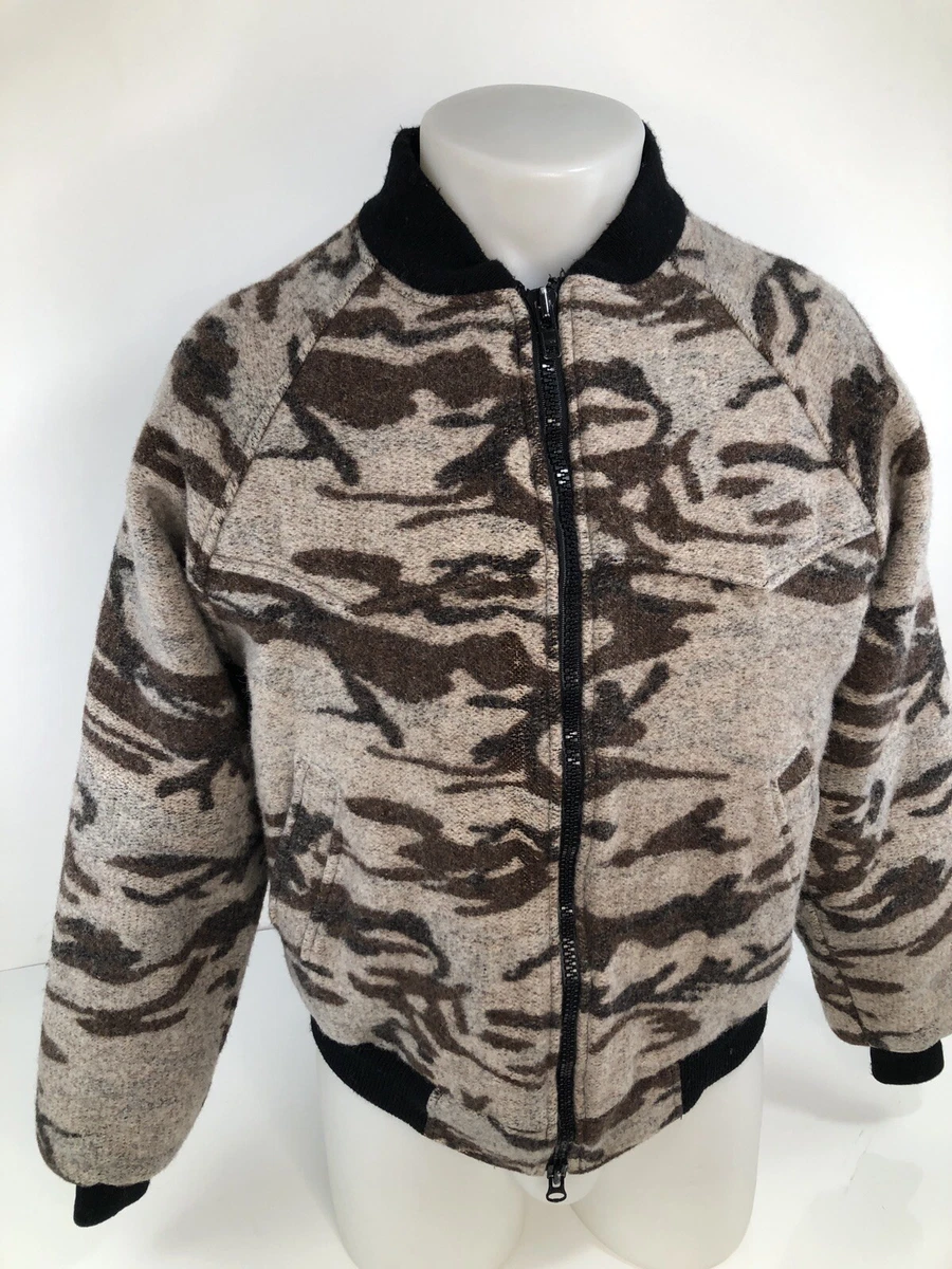 Wool camouflage shop coat