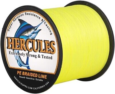 Hercules braided fishing line 30LB .28mm 100M Fluorescent Yellow 8 Strand 