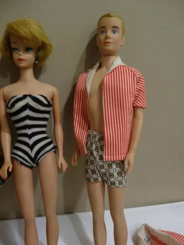 Vintage Dolls Ideal Tammy 12", Midge Barbie, Ken Doll with accessories - Picture 8 of 16