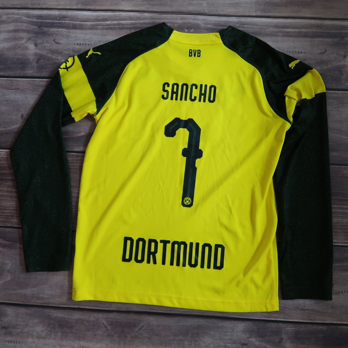 PUMA Football Shirt SANCHO #7 Borussia Dortmund Soccer Jersey, Boy