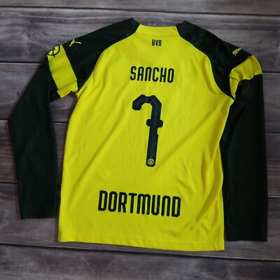 PUMA Football Shirt SANCHO #7 Borussia Dortmund Soccer Jersey, Boy