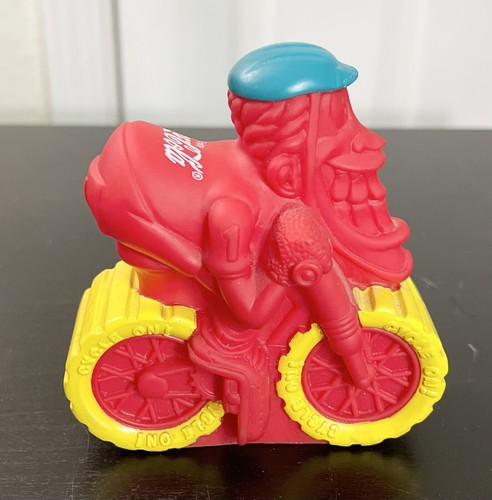 1997 Enjoy COCA-COLA Wendy's Kids Meal Squeeze Toy Vintage Cycle On - Picture 2 of 4