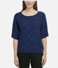 DKNY Jeans Heather Blue Sweater Shirt Top Size Small NWT