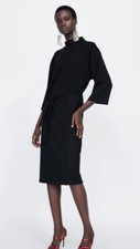 Zara belted black dress new with tags 5584/467/800 size small new 