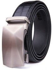 Men's Ratchet Belts with Automatic Buckle Leather Dress Belt One Size 46"