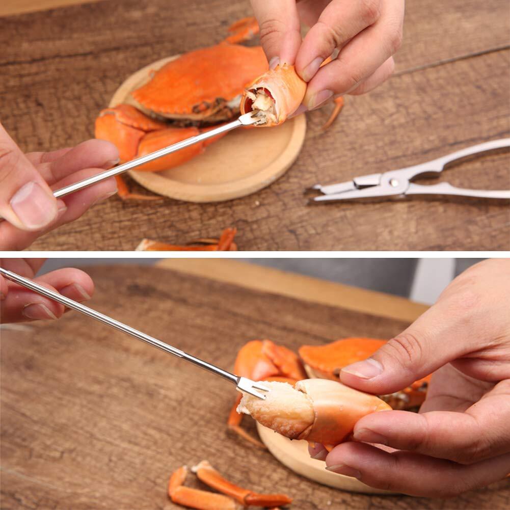 Seafood Tools Crab Crackers Nut Cracker Forks Set Opener Shellfish Lobster Leg