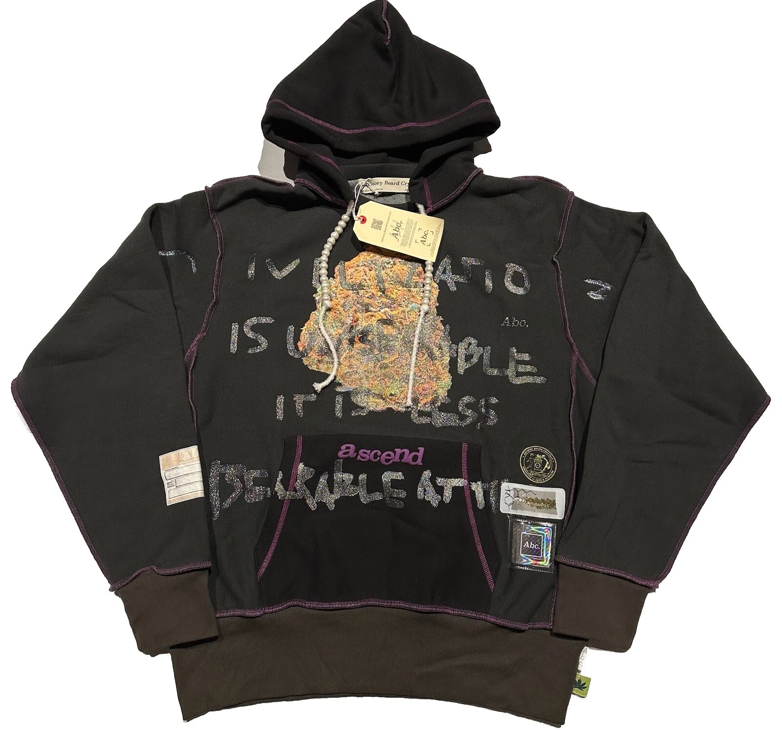 Advisory Board Crystals Hoodie Cannabis Ascend Abc Size Large New With Tags