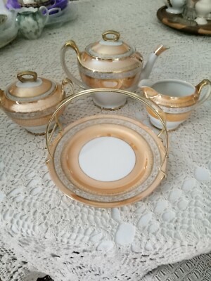 Noritake Amber Luster ware Tea Set