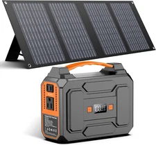 Solar Powered Generator 200W Peak/100W Rated, Portable Solar Generator Power Sta