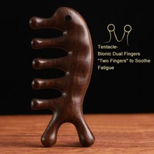 Sandalwood Meridian Comb Head Massage Comb Head Therapy Acupoint Dredge Scraping