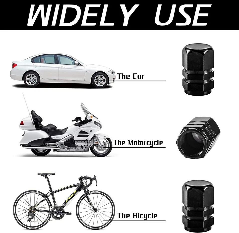 4x Black Aluminum Metal Tire Valve Stem Air Caps Covers For Jeep Grand Cherokee - Изображение 3 из 4