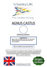 VitalityUK | Agnus Castus  | 2000MG | High Strength Tablets
