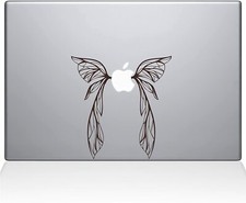 The Decal Guru Fairy Wings MacBook Decal Vinyl Sticker - 13" MacBook Pro - Brown