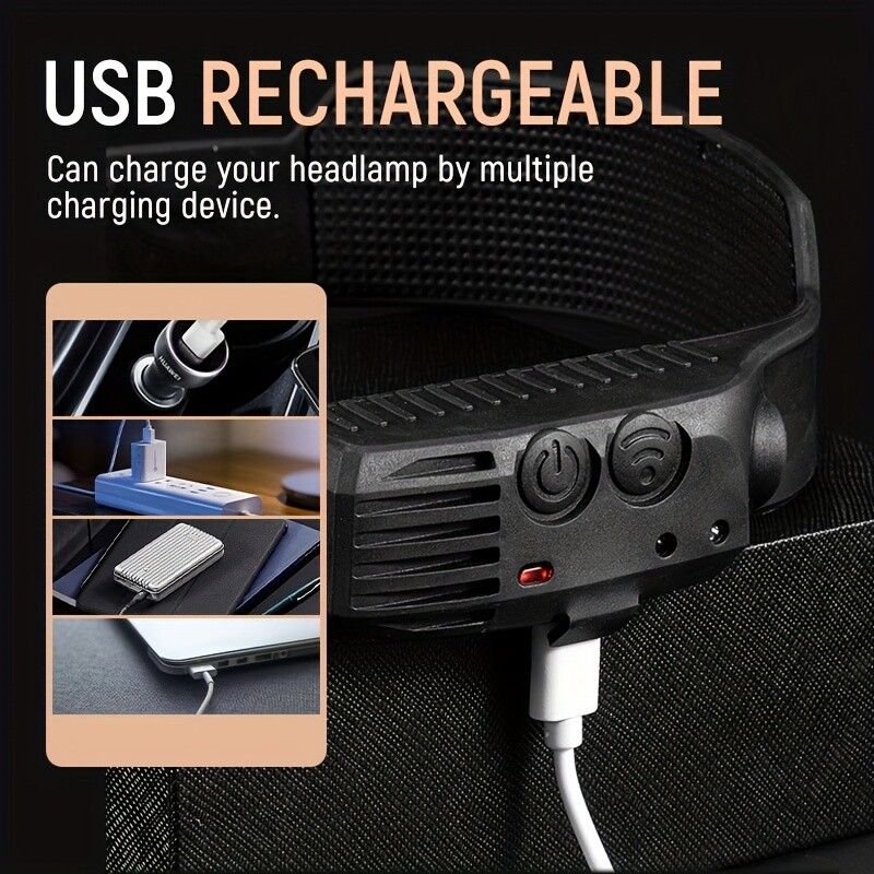 Lampada Frontale Led Ricaricabile,Super Luminosa 3000 - Foto 14