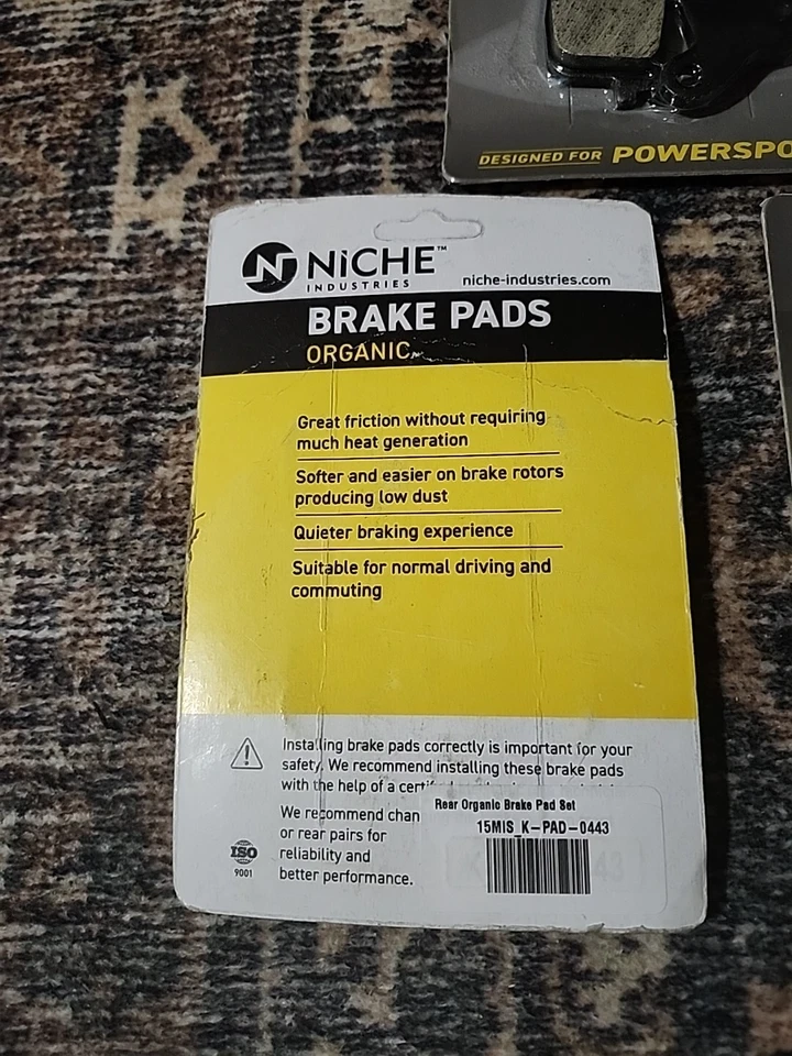 Niche Rear Organic Brake Pad Set K-PAD-0443 for Honda Interceptor (x5) - Image 3 of 3