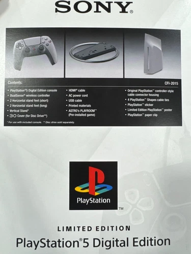 Sony PS5 Slim Digital Edition 1TB Video Game Console - White