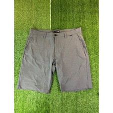 Travis Mathew Mens Gray Performance Shorts Flat Front Casual Golf Size 36