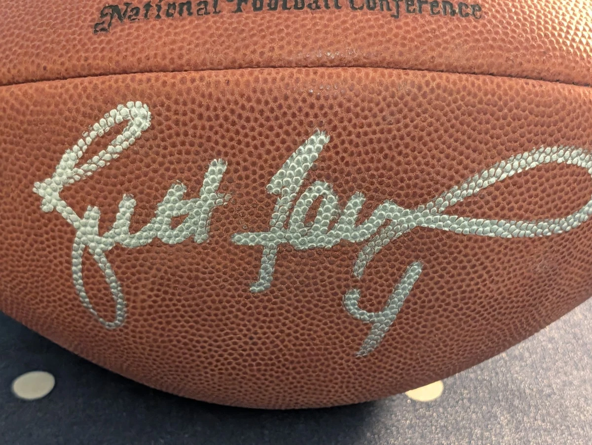 1996 Brett Favre #4 Autographed Football With COA Green Bay Packers Perfect A+
