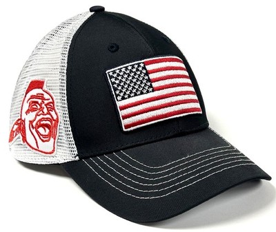 Atlanta Braves MLB OHT Vintage USA Flag Hat Cap Blue White Mesh Men's Snapback