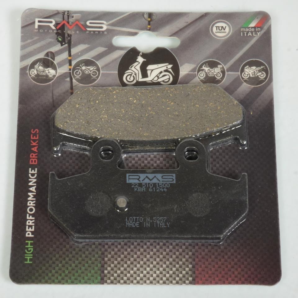 Plaquette de frein RMS technique pour Suzuki 400 Burgman 2016 CG113 friction céramique durable