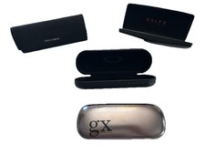 Lot Of 4 Hard Clam Shell Case Designer Eyeglass Sunglass Cases Multicolor Unisex