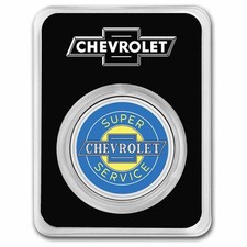Chevrolet Service Neon Sign 1 oz Colorized Silver (in TEP) 88.44 per troy oz