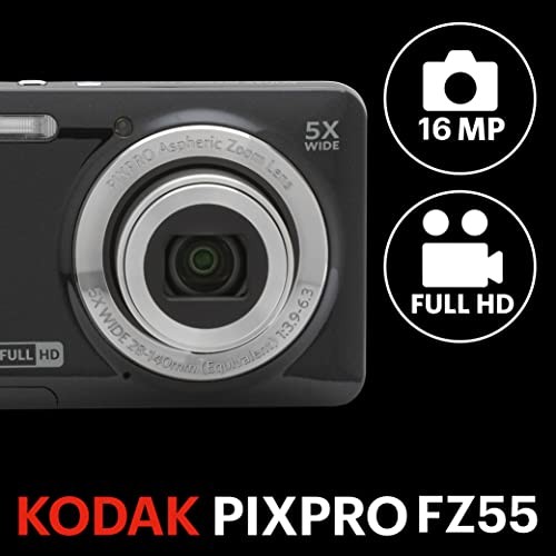 Buy Kodak PIXPRO FZ55 16 MP Digital Compact Camera - Black (FZ55BK