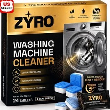 Washing Machine Cleaner Tablets Ultra Deep Clean Odor Neutralizer 24 Pack New