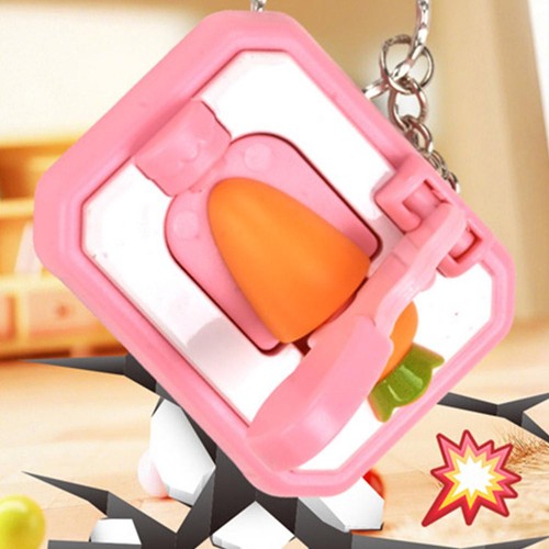 Mini portachiavi simulazione carota taglio divertente portatile compatto antistress A5M4 - Foto 13 di 28