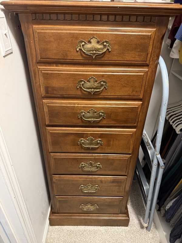 Vintage Ethan Allen Cherry 7 Drawer Lingerie Chest