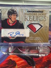 2023-24 Black Diamond - Diamond Debut Relics AUTO - Ridley Greig- #DD-RG