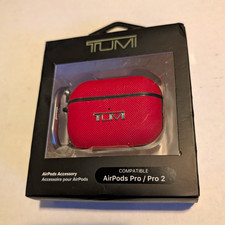 TUMI Red Case for Apple AirPods Pro / AirPods Pro 2 with Carabiner