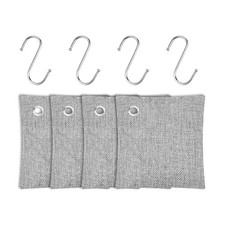 Bamboo Charcoal Air Purifying Bags 4-Pack Odor Eliminator Moisture Absorber