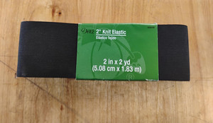 Dritz Soft Waistband Knit Elastic 2" x 2 Yards Black Open Box 5.08cm x 1.83cm