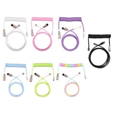 USB Type C Cable Coiling Spring Sprial Cable Fast Charge 2 in 1 for Keyboard